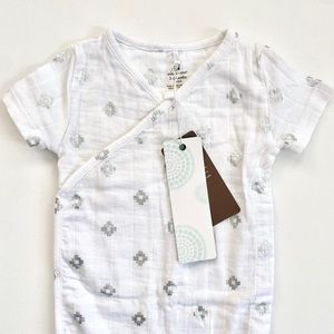 NWT Aden & Anais Mulsin Silver Metallic Onesie